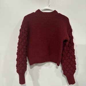 Elegant Maroon Knit Sweater